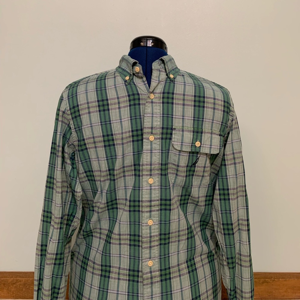 Nautical Classic Fit Button Up w/ Pocket Men’s (S)
